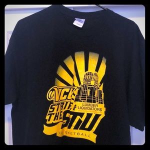 VCU Stripe the Stu Black Shirt , XL